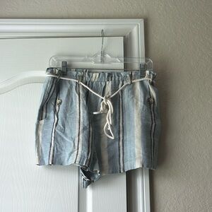Blue Woven Shorts
